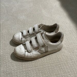 Veja Cream Velcro Strap Sneakers
